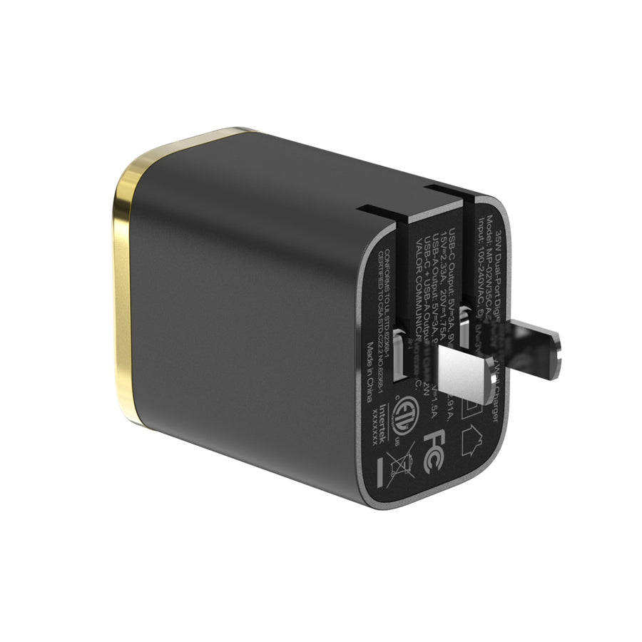 MyBat Pro 45W Dual-Port Digital Display GaN Wall Charger - Black - RCGTRAC61BK-2.JPG