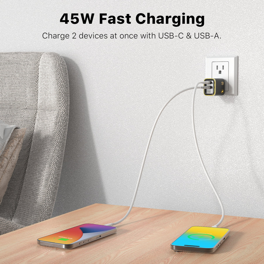 MyBat Pro 45W Dual-Port Digital Display GaN Wall Charger - Black - RCGTRAC61BK-5.JPG