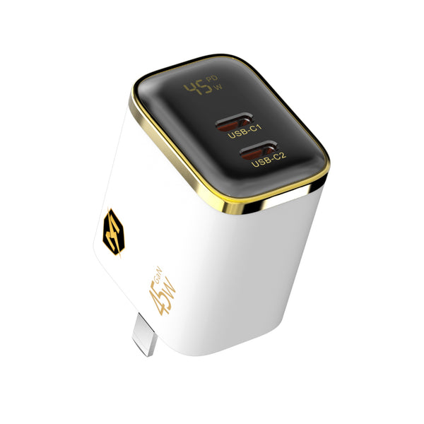 MyBat Pro 45W Dual-Port Digital Display GaN Wall Charger - White - RCGTRAC61PW.JPG