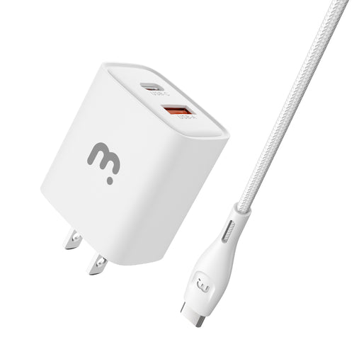 MyBat Pro 20W Dual-Port Wall Charger w/ USB-C to USB-C Cable - White - RCGTRACCMO10PW-2.jpg