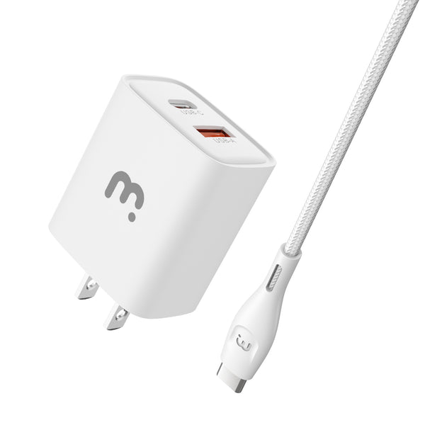 MyBat Pro 20W Dual-Port Wall Charger w/ USB-C to USB-C Cable - White - RCGTRACCMO10PW-2.jpg