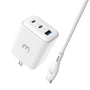 MyBat Pro 45W 3-Port Wall Charger w/ USB-C to USB-C Cable - White - RCGTRACCMO12PW-2.jpg