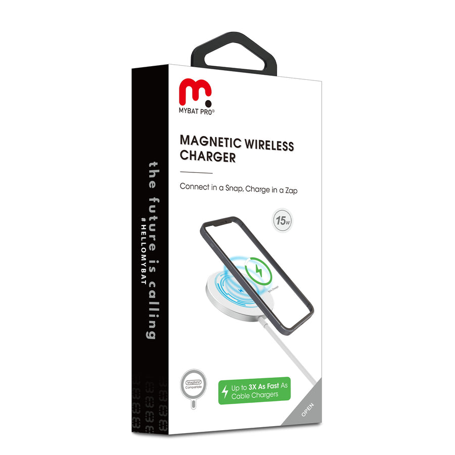 MyBat Pro Magnetic Wireless Charger for iPhone 14 / 15 / 16 /17  Series - Silver - RCGWIRC11S-8.jpg