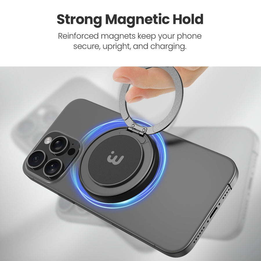 MyBat Pro DockIt 360° MagSafe Wireless Charger + Ring Grip Stand - Black - RCGWIRC20BK-5.jpg