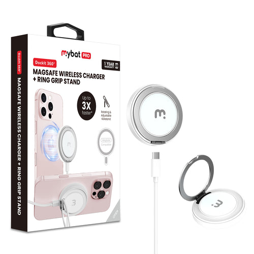 MyBat Pro DockIt 360° MagSafe Wireless Charger + Ring Grip Stand - White - RCGWIRC20PW-1.jpg