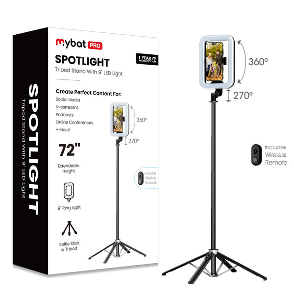 MyBat Pro Spotlight Tripod Aluminum Alloy Stand with LED Light - Black - RCLSEL028-1.jpg