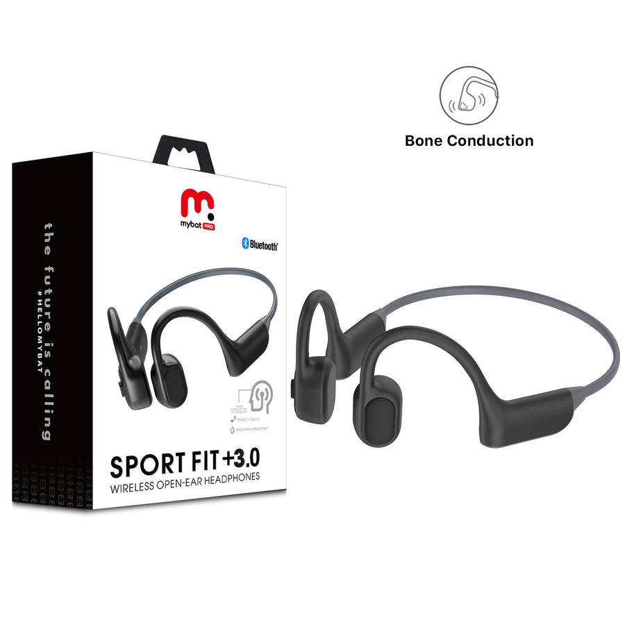 MyBat Pro Sport Fit+ Wireless Open Ear Headphones - Black