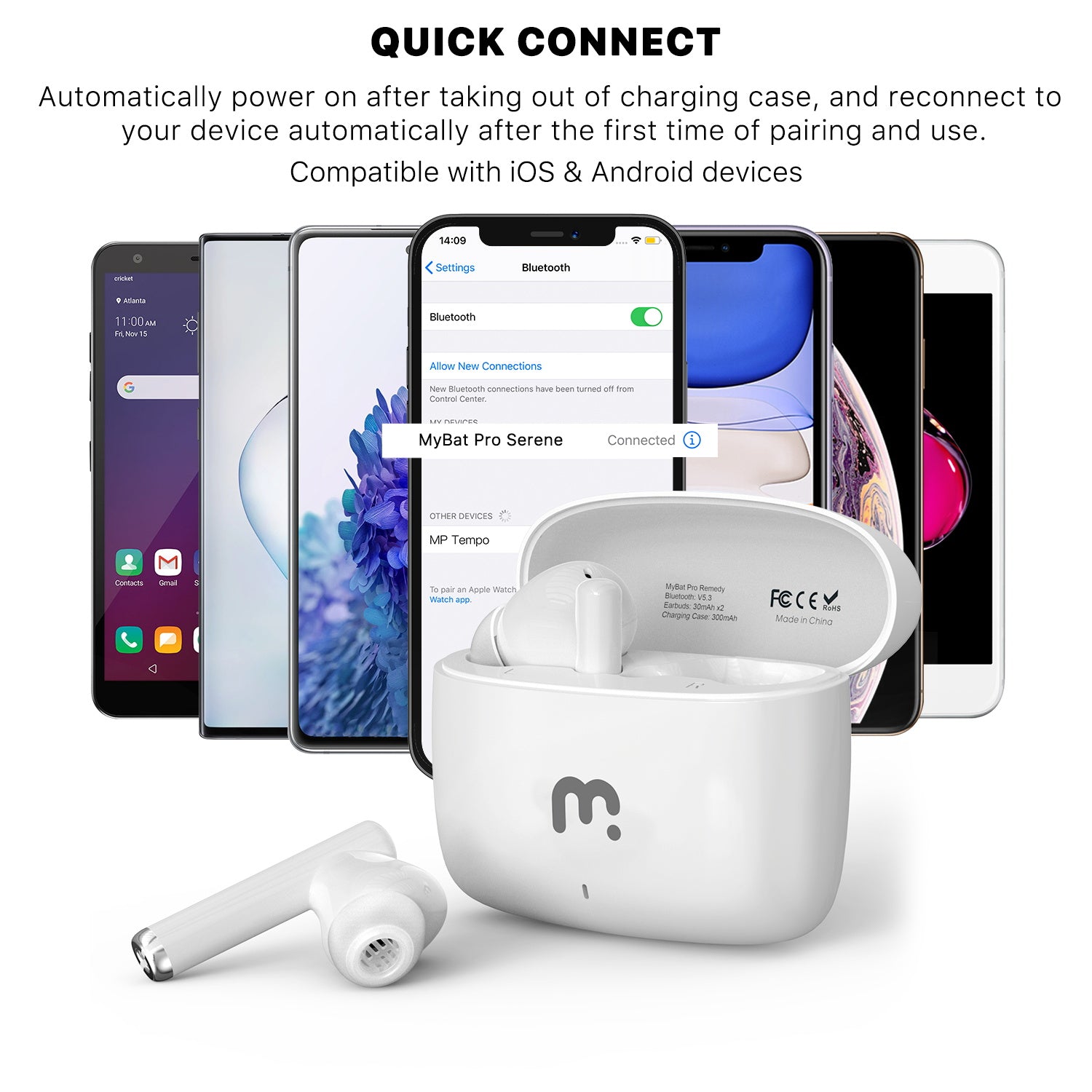 MyBat Pro Serene True Wireless Earbuds -  White - RFHSBTST052-3.jpg