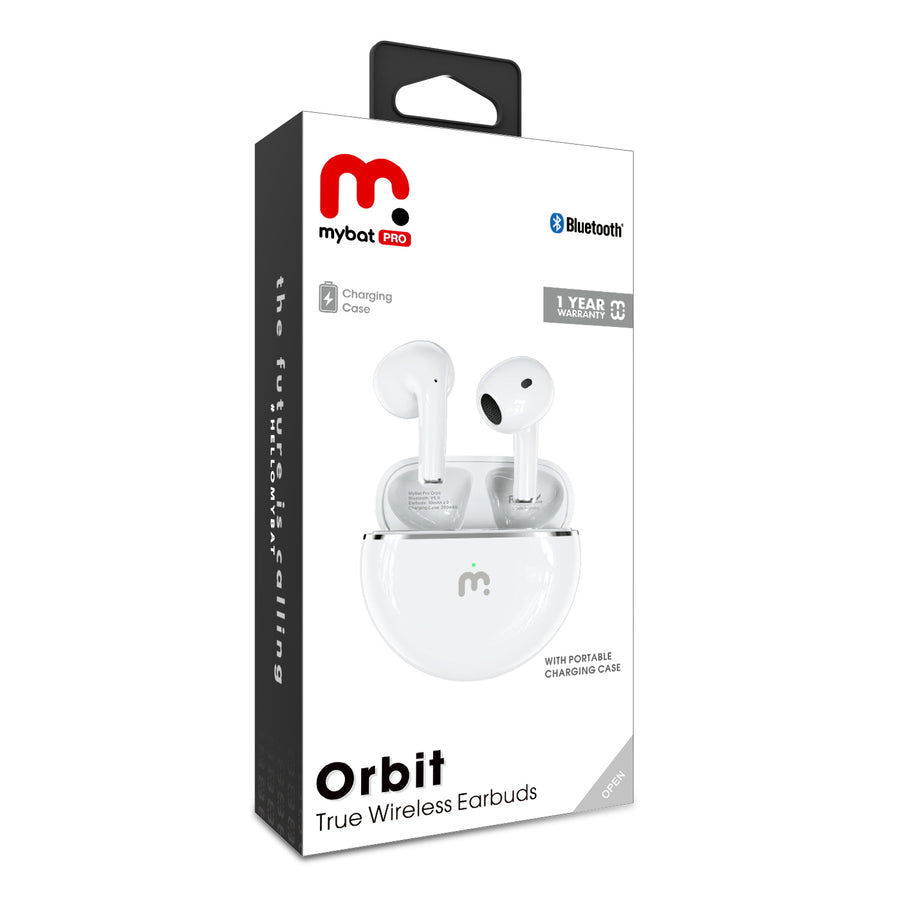 MyBat Pro Orbit True Wireless Earbuds with Charging Case - White - RFHSBTST092-9.jpg
