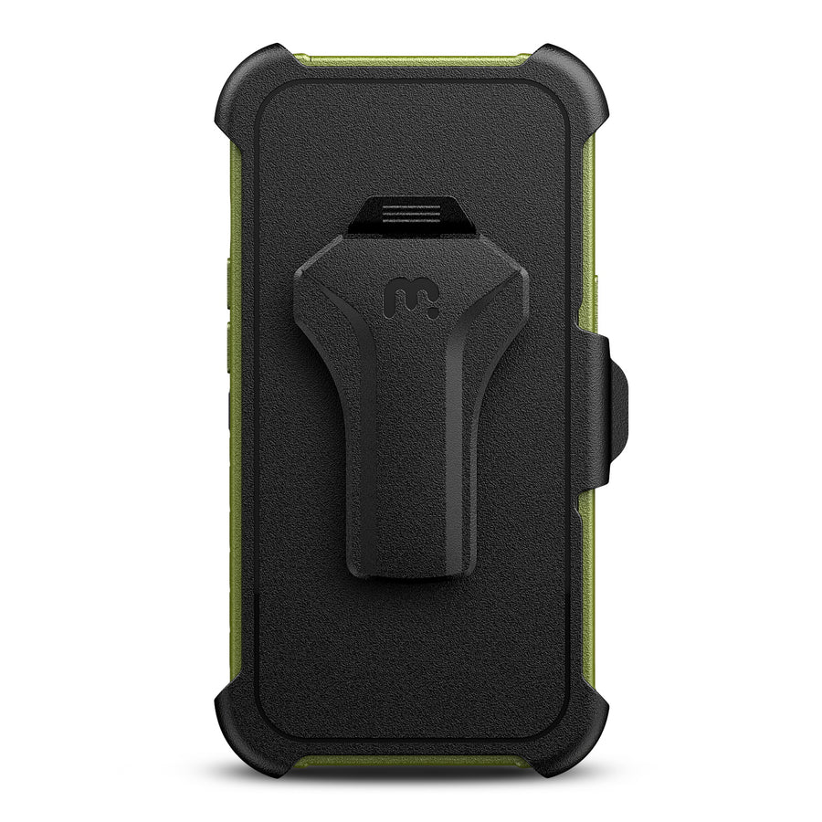 MyBat Pro Antimicrobial Maverick Series Case with Holster and Tempered Glass for Apple iPhone 12 / 12 Pro (6.1) - Army Green / Black - RIP12PCS3NXS004-4.JPG