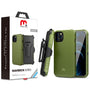MyBat Pro Antimicrobial Maverick Series Case with Holster and Tempered Glass for Apple iPhone 12 / 12 Pro (6.1) - Army Green / Black - RIP12PCS3NXS004.JPG