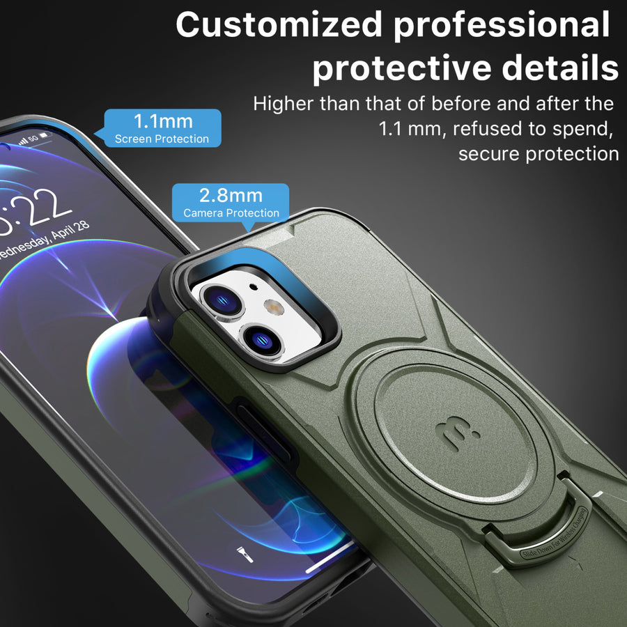 MyBat Pro Stealth Series Case for Apple iPhone 12 Pro (6.1) / 12 (6.1) - Army Green / Black - RIP12PCSSTSMS204-4.jpg