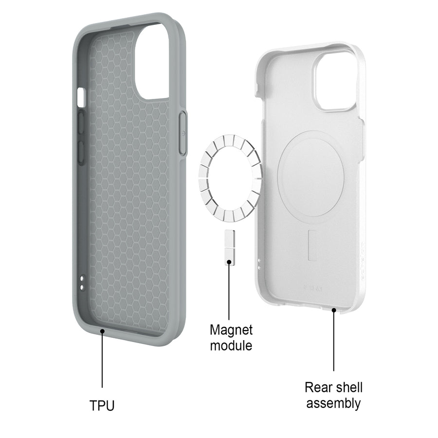 echelon Pro Fuse Series w/ MagSafe Case for Apple iPhone 17e / 16e / 14 / 13 - White - RIP13CSD5MS108-7.jpg