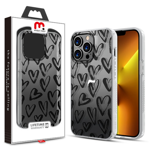 MyBat Pro Mood Series Case for Apple iPhone 13 Pro (6.1) - Black Hearts - RIP13PCSFSSM363-1.jpg