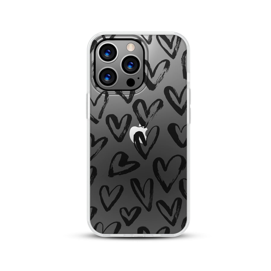 MyBat Pro Mood Series Case for Apple iPhone 13 Pro (6.1) - Black Hearts - RIP13PCSFSSM363-3.jpg
