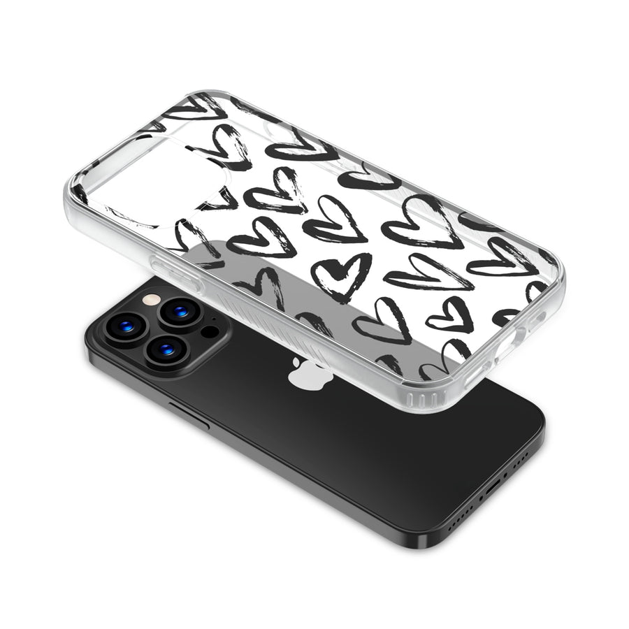 MyBat Pro Mood Series Case for Apple iPhone 13 Pro (6.1) - Black Hearts - RIP13PCSFSSM363-6.jpg