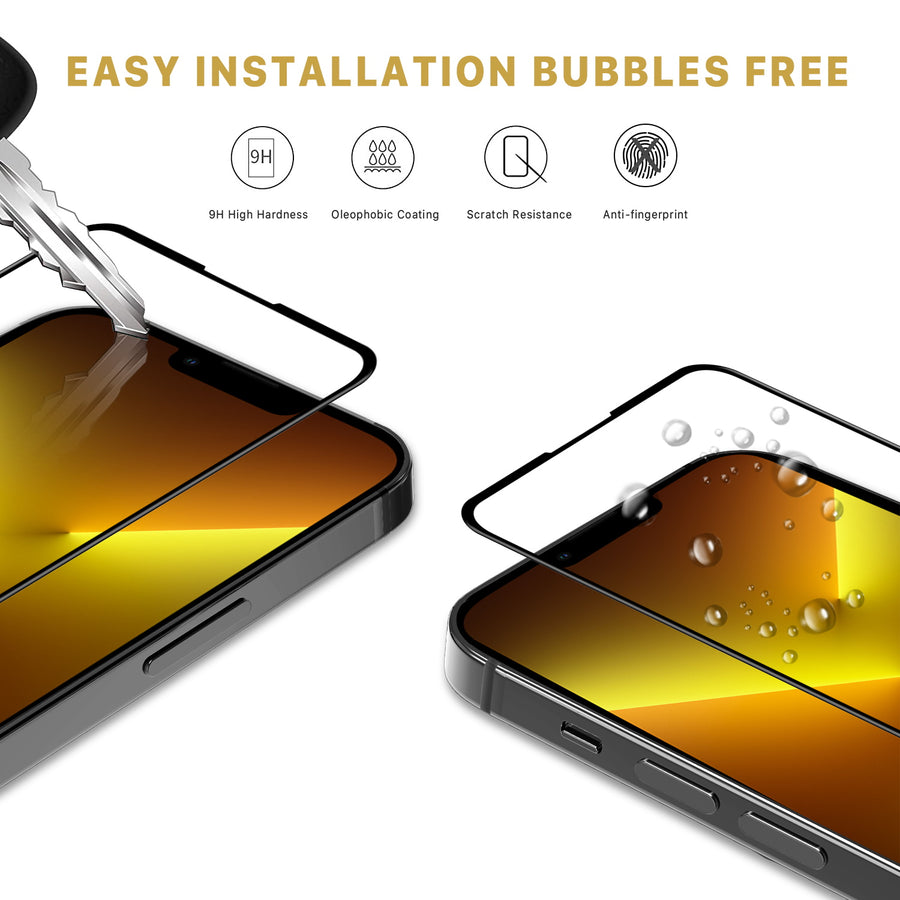 MyBat Pro Full Coverage Tempered Glass Screen Protector for Apple iPhone 17e / 16e / 14 / 13 Pro / 13 - Clear - RIP13PSC85A-7.jpg