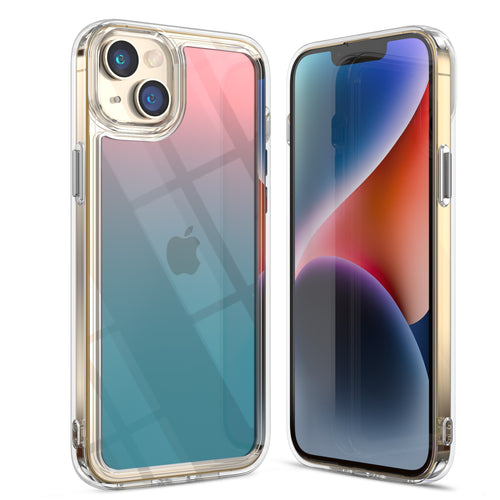 MyBat Pro Radiant Series ombre gradient Gummy Case for Apple iPhone 17e / 16e / 14 / 13 - Pink to Sky Blue Gradient - RIP14CSAMAT102-2.jpg