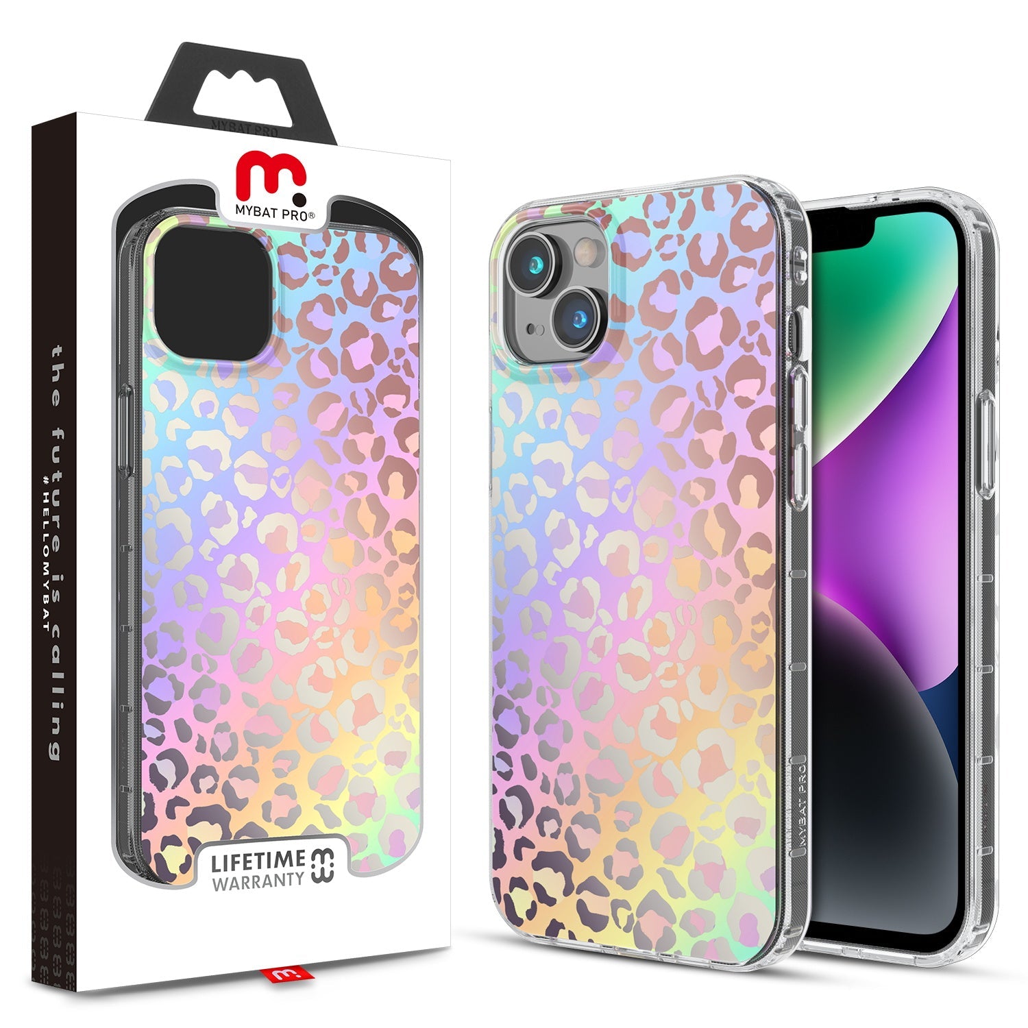 MyBat Pro Mood Series MagSafe Case for Apple iPhone 17e / 16e / 14 / 13 - Holographic Leopard