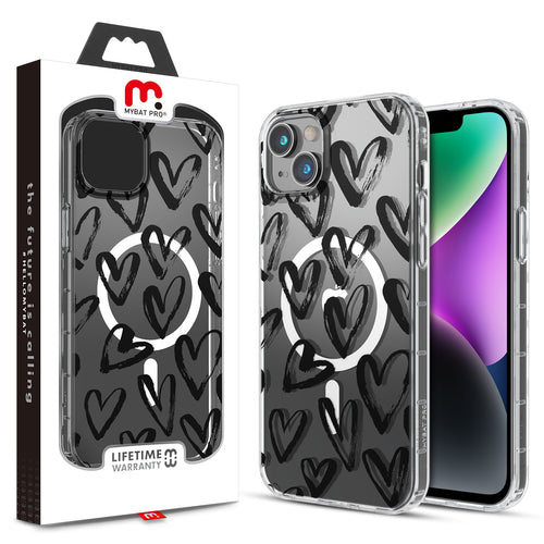 MyBat Pro Mood Series MagSafe Case for Apple iPhone 17e / 16e / 14 / 13 - Black Hearts - RIP14CSFSSM503-1.jpg