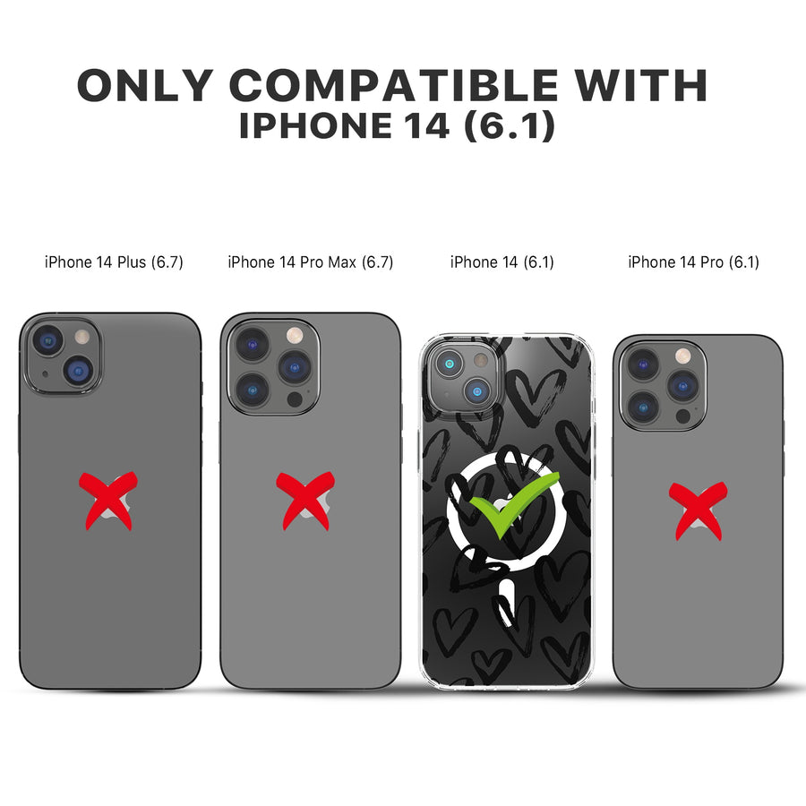 MyBat Pro Mood Series MagSafe Case for Apple iPhone 17e / 16e / 14 / 13 - Black Hearts - RIP14CSFSSM503-8.jpg