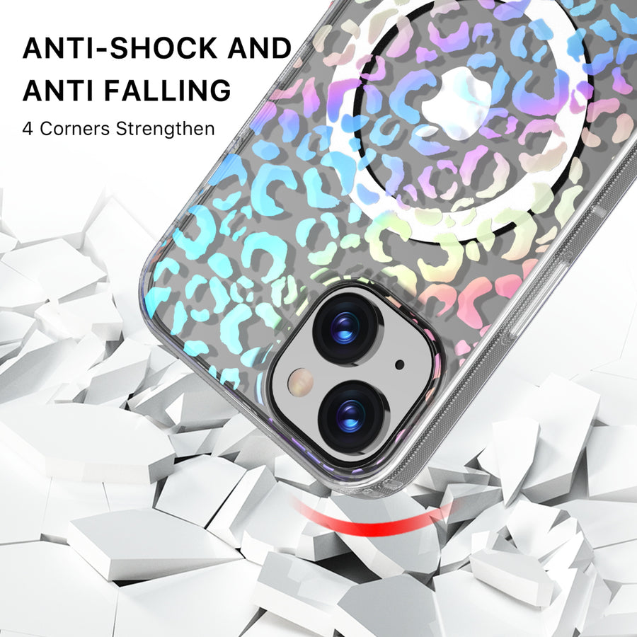 MyBat Pro Mood Series MagSafe Case for Apple iPhone 17e / 16e / 14 / 13 - Holographic Leopard - RIP14CSFSSM519-3.jpg