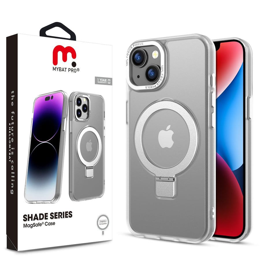 MyBat Pro Shade Series Case w/ MagSafe Ring Stand for Apple iPhone 17e / 16e / 14 / 13 - White