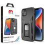 MyBat Pro Antimicrobial Stealth Series (with Stand) for Apple iPhone 17e / 16e / 14 / 13 - Black / Black