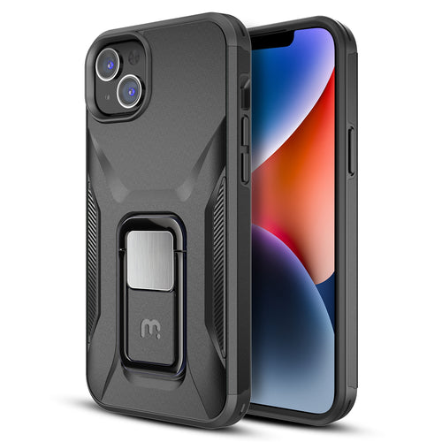 MyBat Pro Antimicrobial Stealth Series (with Stand) for Apple iPhone 17e / 16e / 14 / 13 - Black / Black - RIP14CSSTSS001-2.jpg