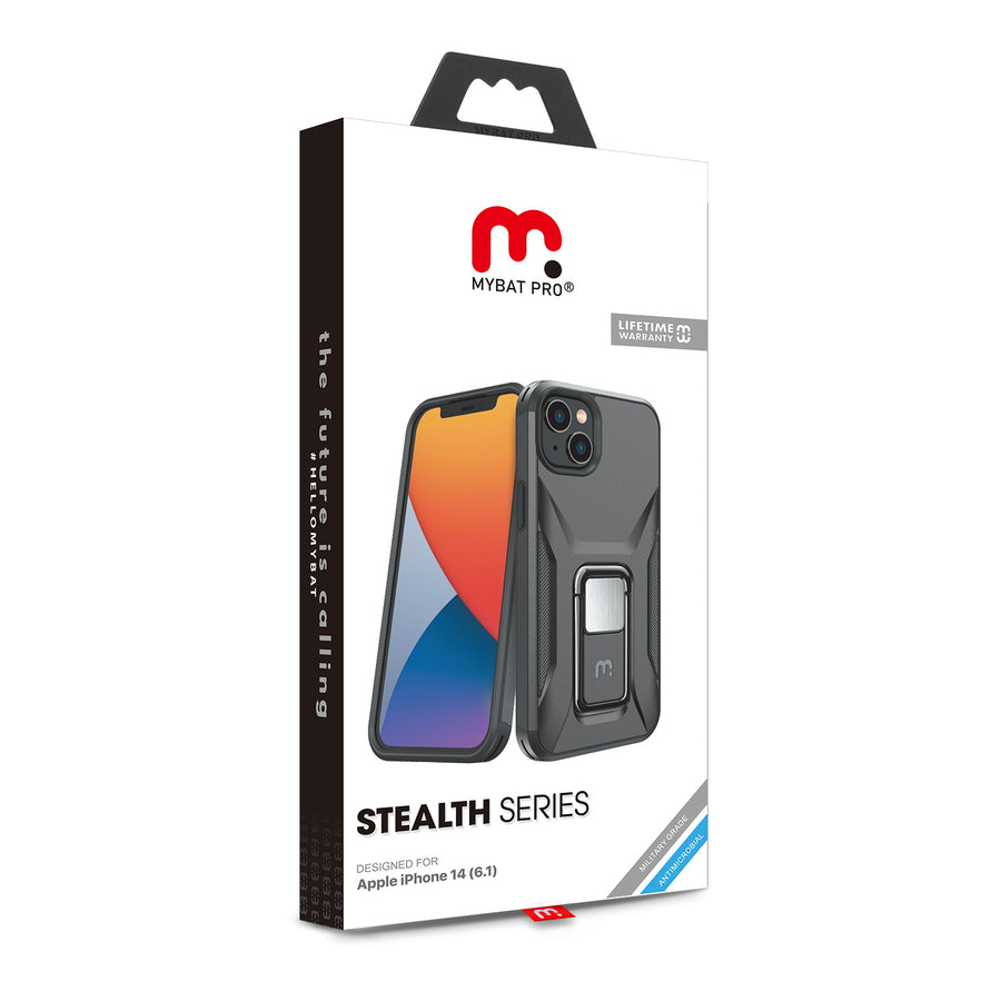 MyBat Pro Antimicrobial Stealth Series (with Stand) for Apple iPhone 17e / 16e / 14 / 13 - Black / Black - RIP14CSSTSS001-9.jpg