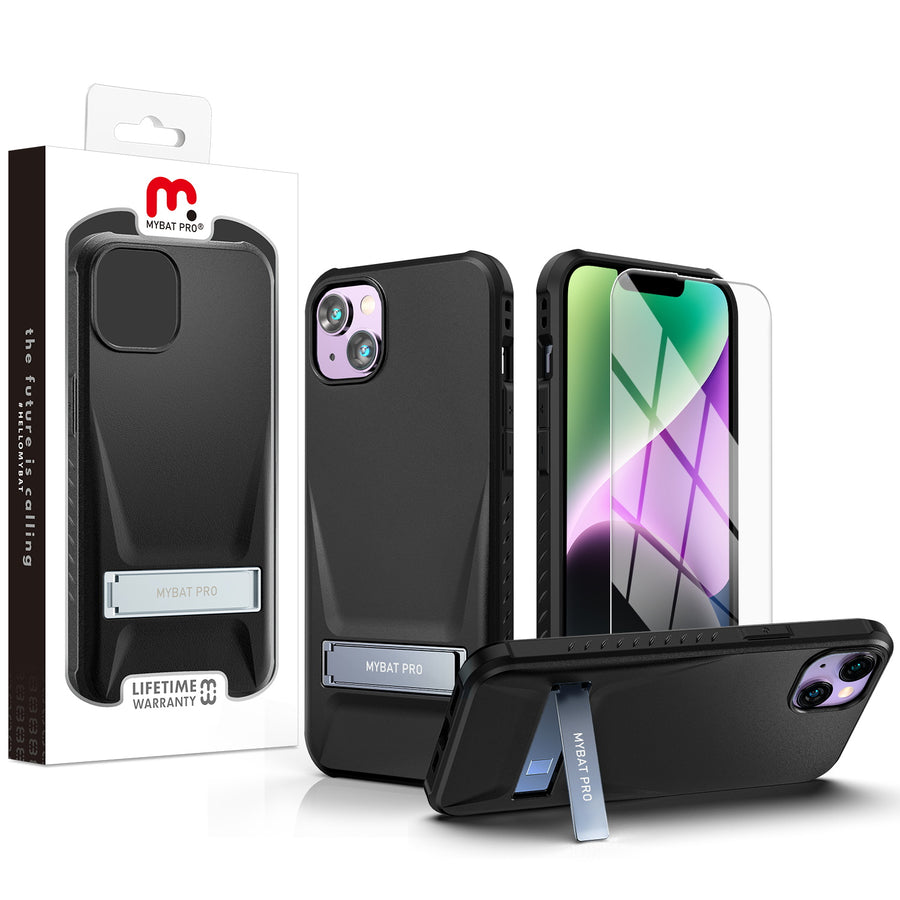 MyBat Pro Beyonder Series Case with Tempered Glass with Kickstand for Apple iPhone 14 Plus - Black - RIP14MCSAMBS001-1.jpg