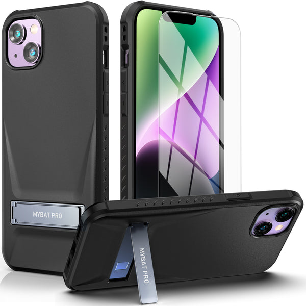MyBat Pro Beyonder Series Case with Tempered Glass with Kickstand for Apple iPhone 14 Plus - Black - RIP14MCSAMBS001-2.jpg
