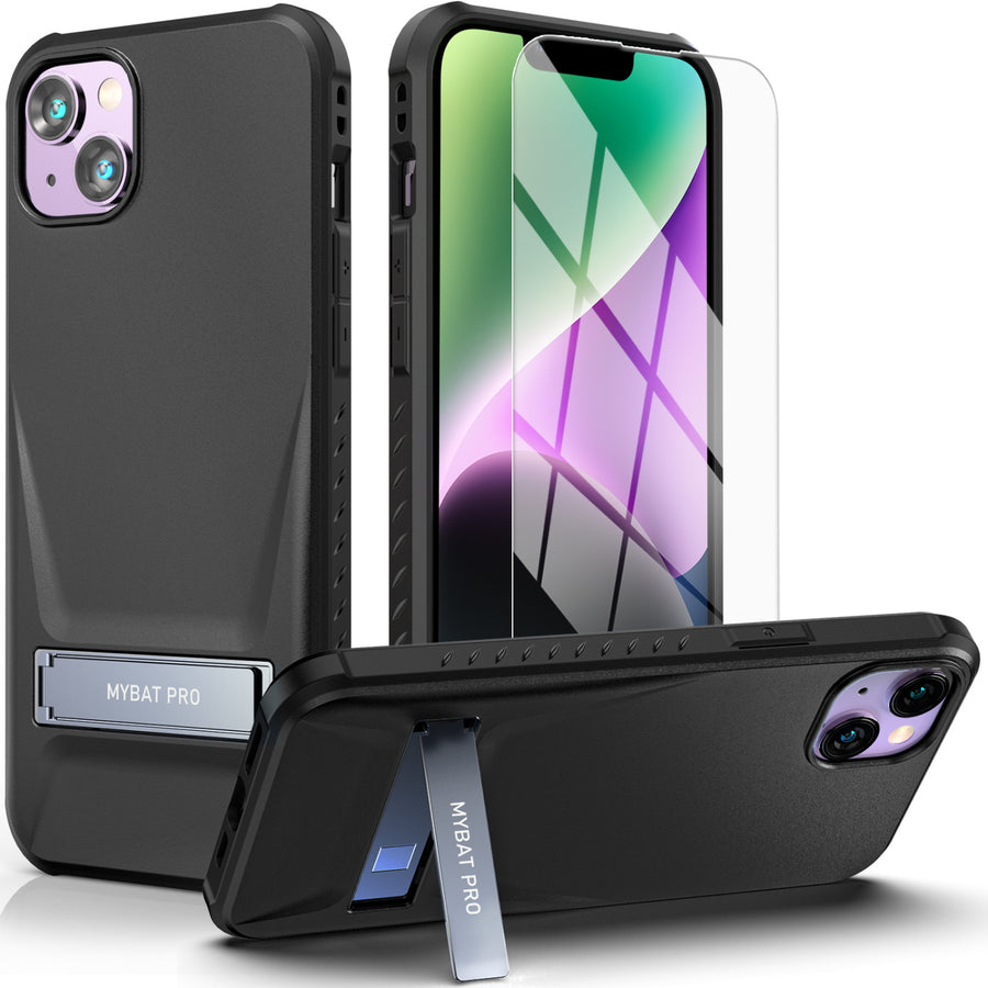 MyBat Pro Beyonder Series Case with Tempered Glass with Kickstand for Apple iPhone 14 Plus - Black - RIP14MCSAMBS001-2.jpg
