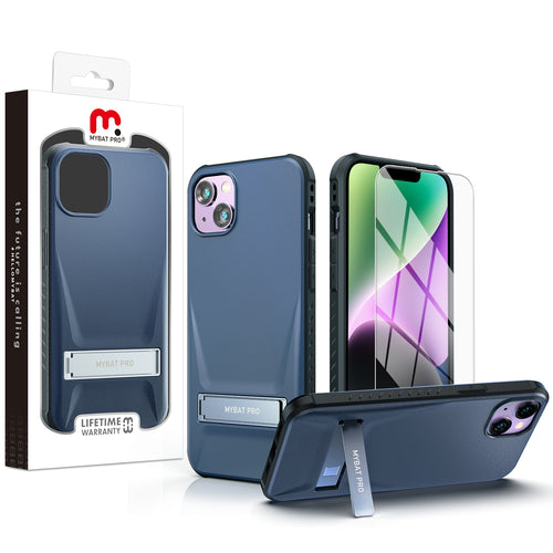 MyBat Pro Beyonder Series Case with Tempered Glass with Kickstand for Apple iPhone 14 Plus - Dark Blue - RIP14MCSAMBS002-1.jpg
