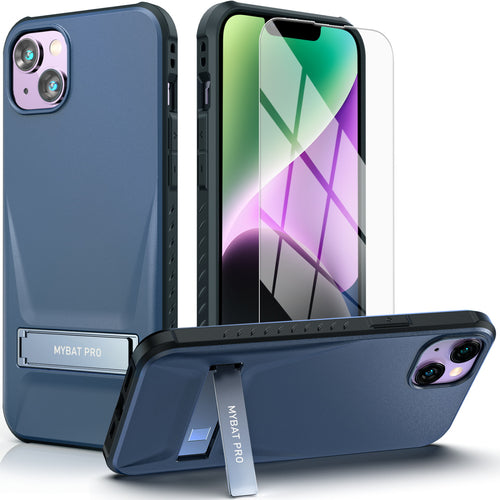 MyBat Pro Beyonder Series Case with Tempered Glass with Kickstand for Apple iPhone 14 Plus - Dark Blue - RIP14MCSAMBS002-2.jpg