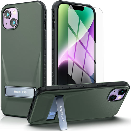 MyBat Pro Beyonder Series Case with Tempered Glass with Kickstand for Apple iPhone 14 Plus - Blackish Green - RIP14MCSAMBS004-2.jpg