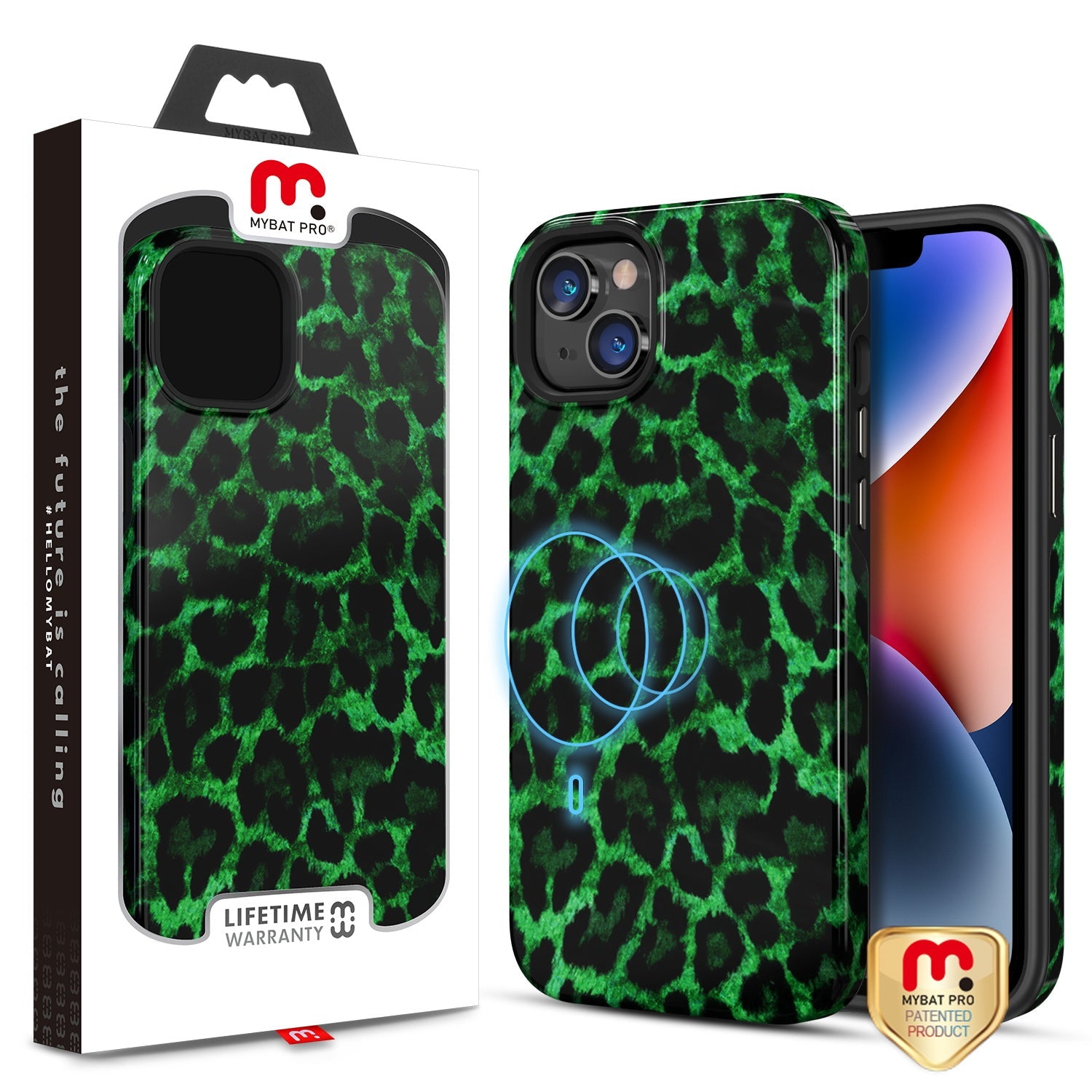 MyBat Pro Fuse Series MagSafe Case for Apple iPhone 14 Plus - Green Leopard