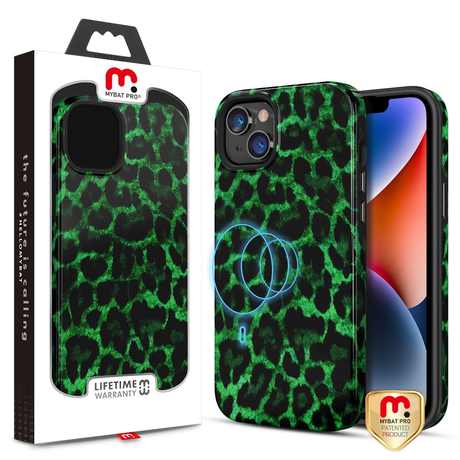 MyBat Pro Fuse Series MagSafe Case for Apple iPhone 14 Plus - Green Leopard