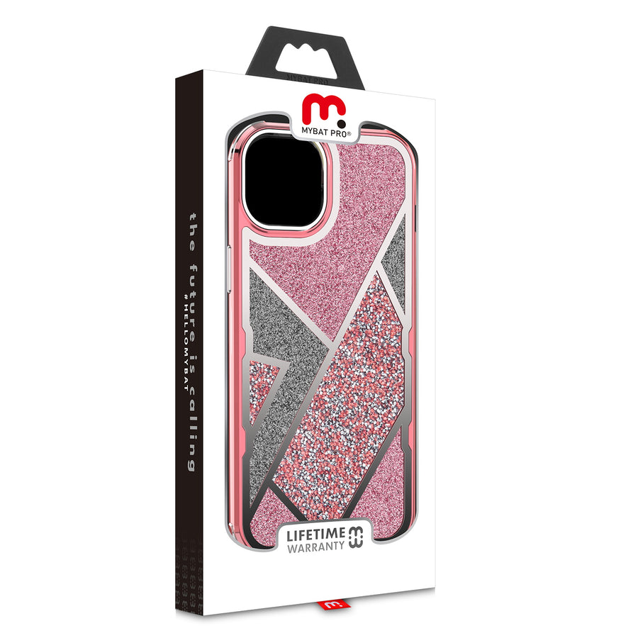 MyBat Pro TUFF Kleer Hybrid Case for Apple iPhone 14 Plus - Electroplated Rose Gold / Transparent Clear Mini Crystals & Glitter - RIP14MCSE4TD223-10.jpg
