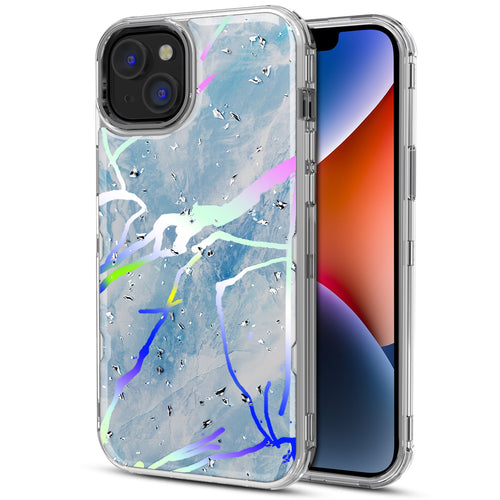 MyBat Pro TUFF Kleer Hybrid Case for Apple iPhone 14 Plus - Blue Marbling / Electroplating Silver - RIP14MCSE4TM203-2.jpg