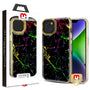 MyBat Pro TUFF Kleer Hybrid Case for Apple iPhone 14 Plus - Black Marbling / Electroplating Gold
