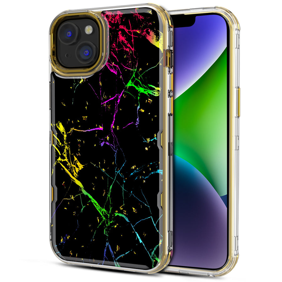 MyBat Pro TUFF Kleer Hybrid Case for Apple iPhone 14 Plus - Black Marbling / Electroplating Gold - RIP14MCSE4TM204-2.jpg