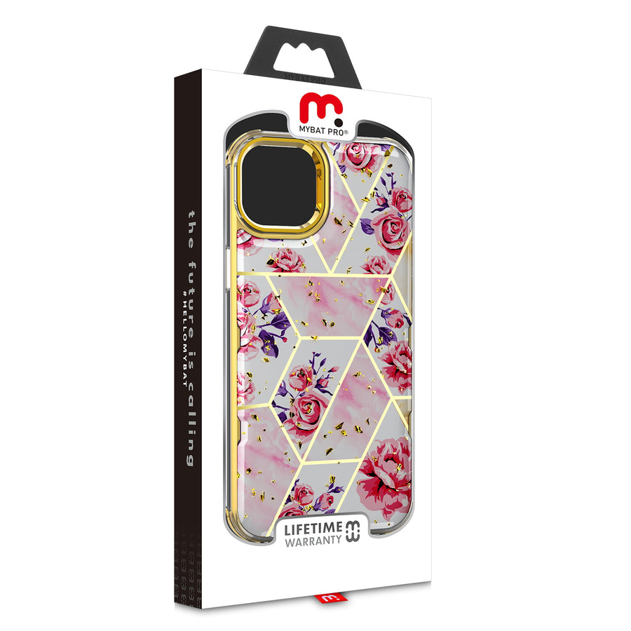 MyBat Pro TUFF Kleer Hybrid Case for Apple iPhone 14 Plus - Electroplated Roses Marble / Electroplating Gold - RIP14MCSE4TM251-10.jpg