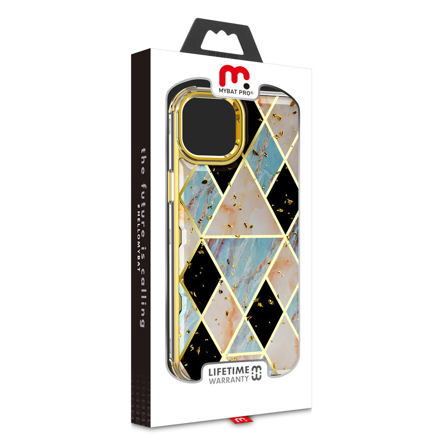 MyBat Pro TUFF Kleer Hybrid Case for Apple iPhone 14 Plus - Electroplated Blue Marble / Electroplating Gold - RIP14MCSE4TM254-10.jpg