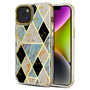 MyBat Pro TUFF Kleer Hybrid Case for Apple iPhone 14 Plus - Electroplated Blue Marble / Electroplating Gold - RIP14MCSE4TM254-2.jpg