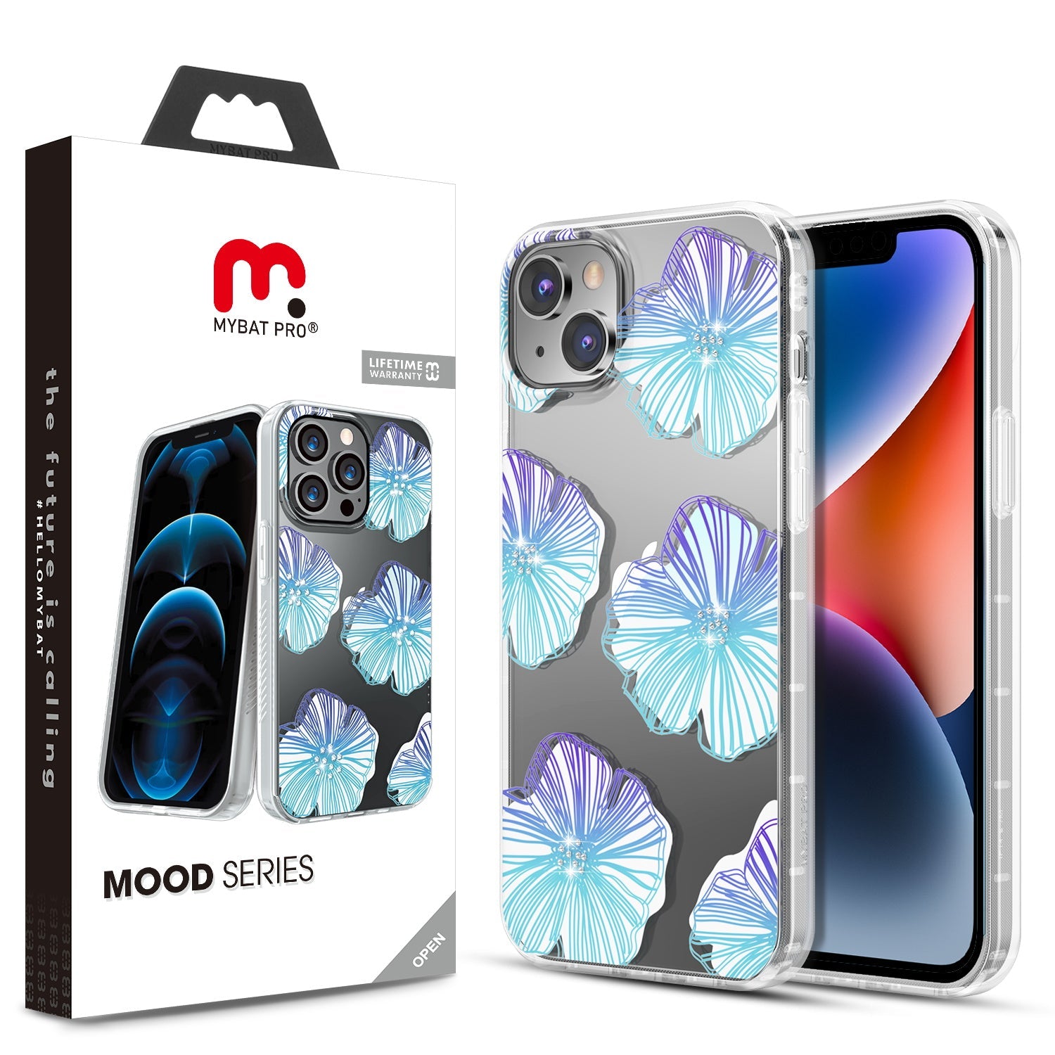 MyBat Pro Mood Series Case (with Diamonds) for Apple iPhone 14 Plus - Seashell