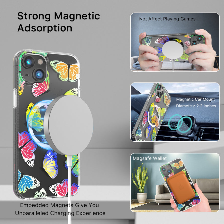 MyBat Pro Mood Series MagSafe Case for Apple iPhone 14 Plus - Neon Butterflies - RIP14MCSFSSM508-5.jpg
