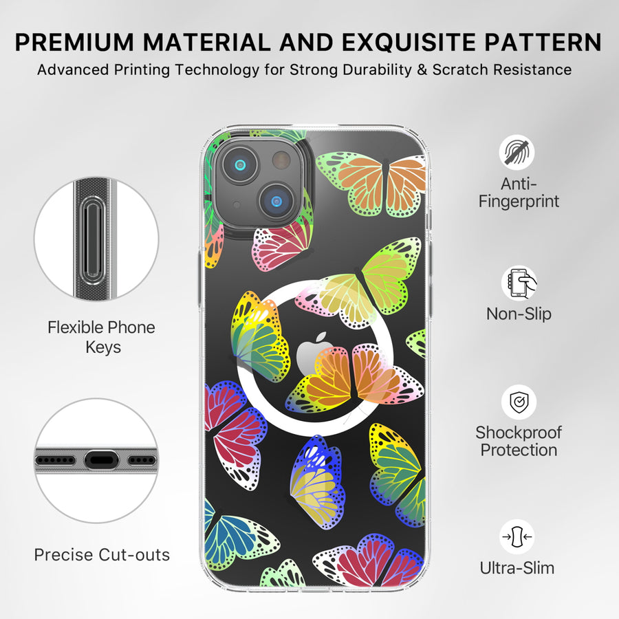 MyBat Pro Mood Series MagSafe Case for Apple iPhone 14 Plus - Neon Butterflies - RIP14MCSFSSM508-7.jpg