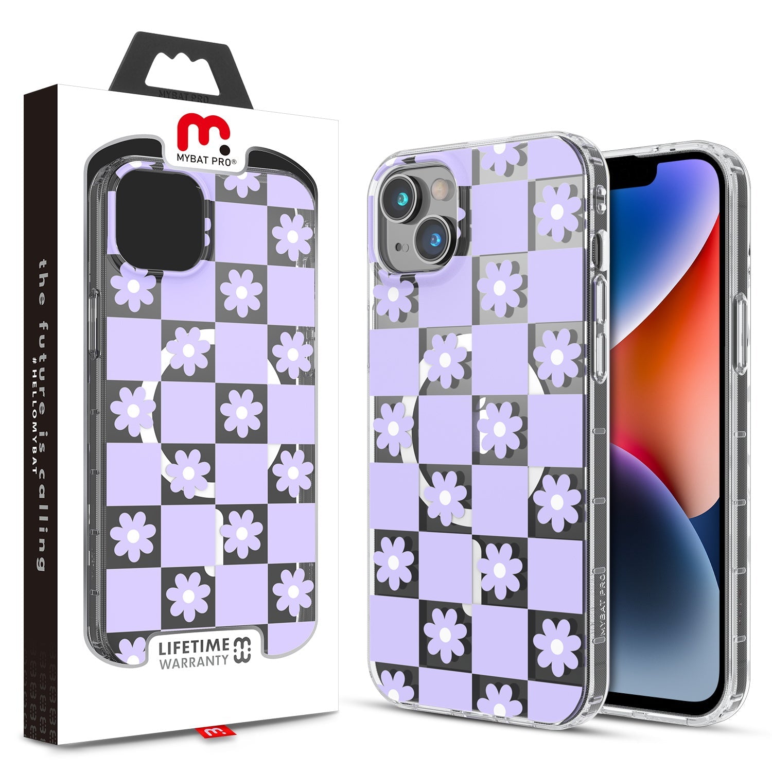 MyBat Pro Mood Series MagSafe Case for Apple iPhone 14 Plus - Retro Purple Floral