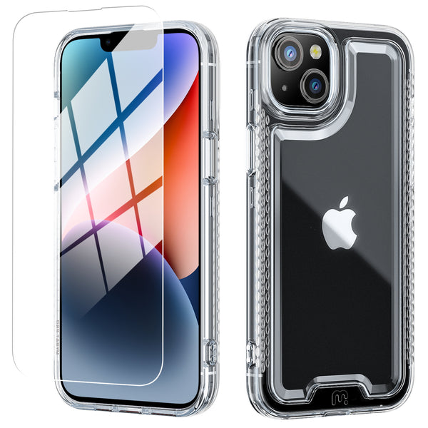 MyBat Pro Lux Series Case with Tempered Glass for Apple iPhone 14 Plus - Clear - RIP14MCSG5TT001-2.jpg